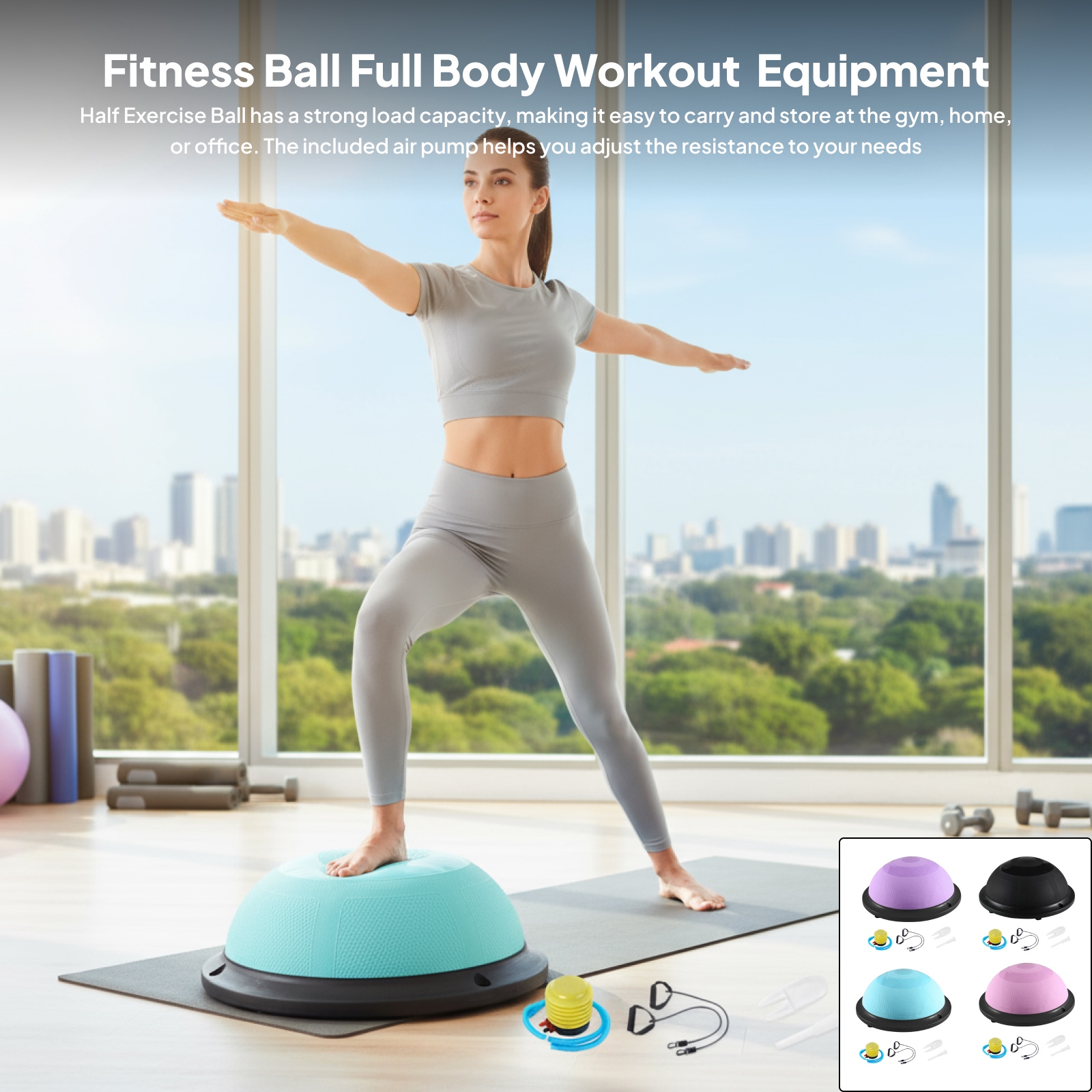 Pilates Toning Ball - 밸런스 볼 반구형 볼 요가 피트니스