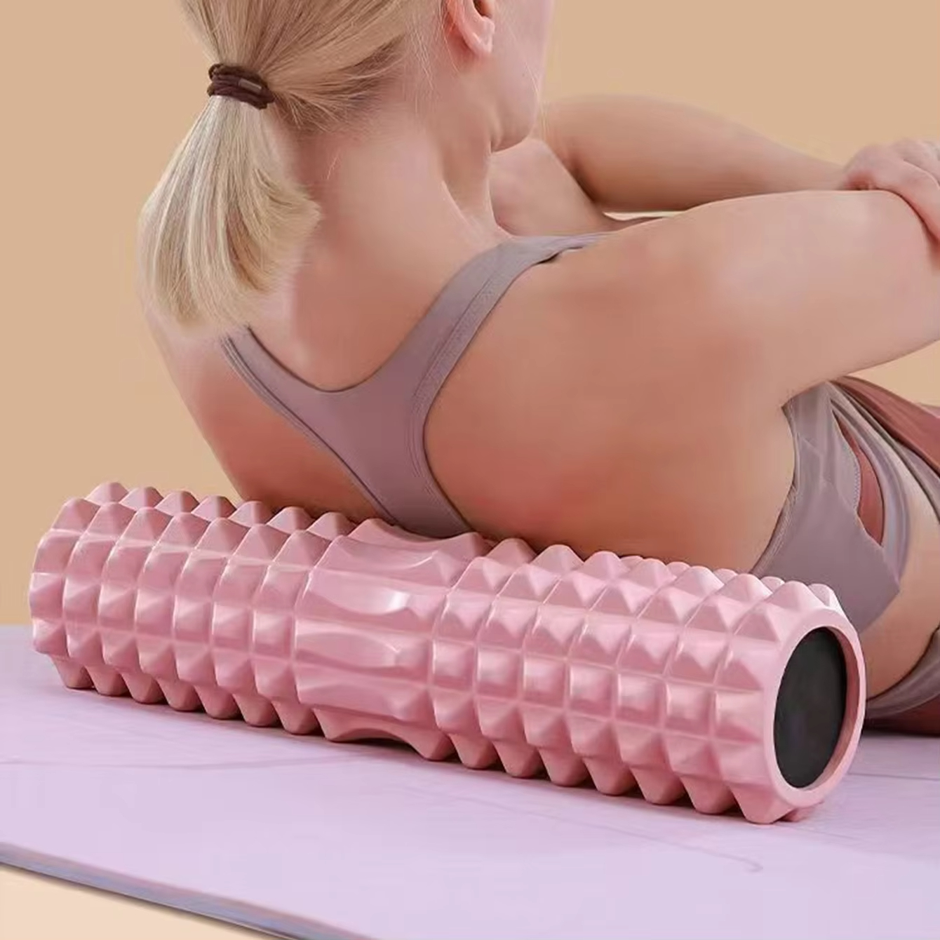Pilates Yoga Block - 45Cm 요가 폼 롤러 근육 마사지