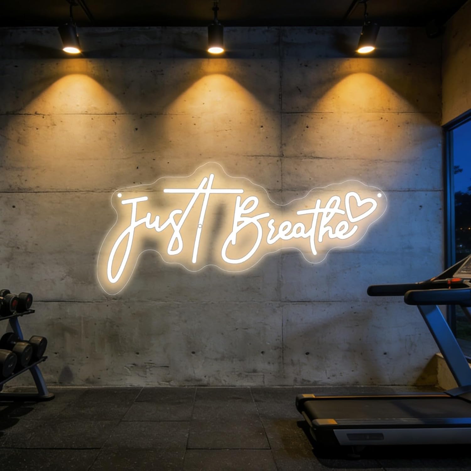Pilates Yoga Room - 그냥 숨쉬세요 네온사인 USB 전원 LED