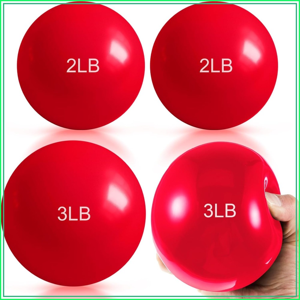 Pilates Toning Ball - 1lb-5lb 무게추가 있는 운동용 토닝볼, 필라테스,