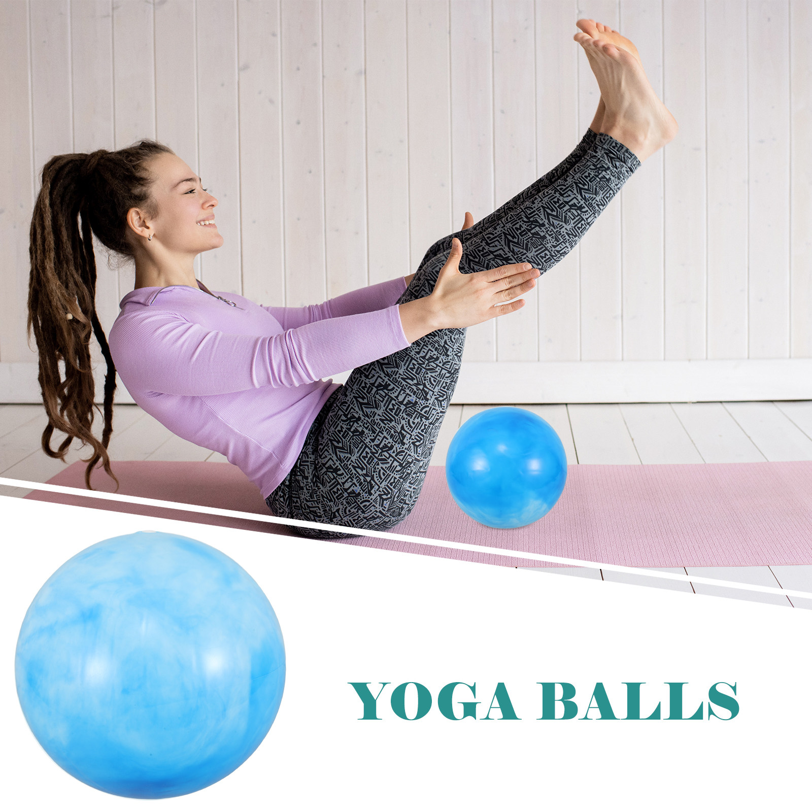 Pilates Toning Ball - 미니 필라테스 볼 25cm 수채화풍 미끄럼