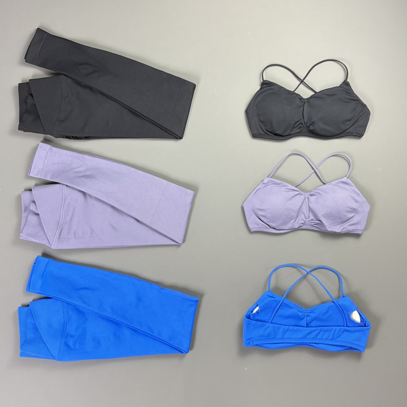 Pilates Yoga Legging - 2피스 비전 레깅스 세트 여성용 백리스
