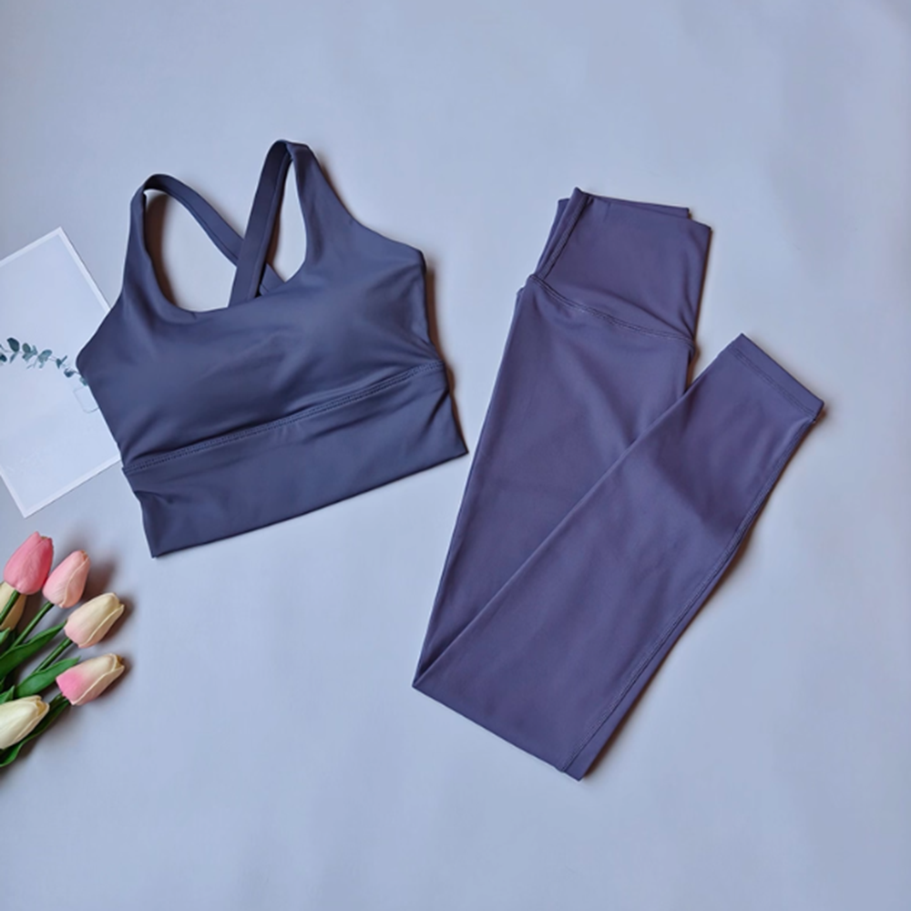 Pilates Yoga Legging - 여성용 네이키드 필라테스 세트, 2피스 하이웨이스트