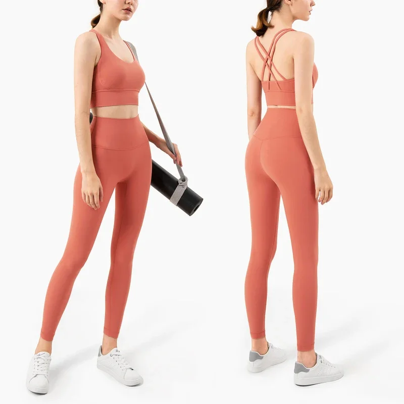 Pilates Yoga Legging - 여름 새로운 2 조각 요가 의류