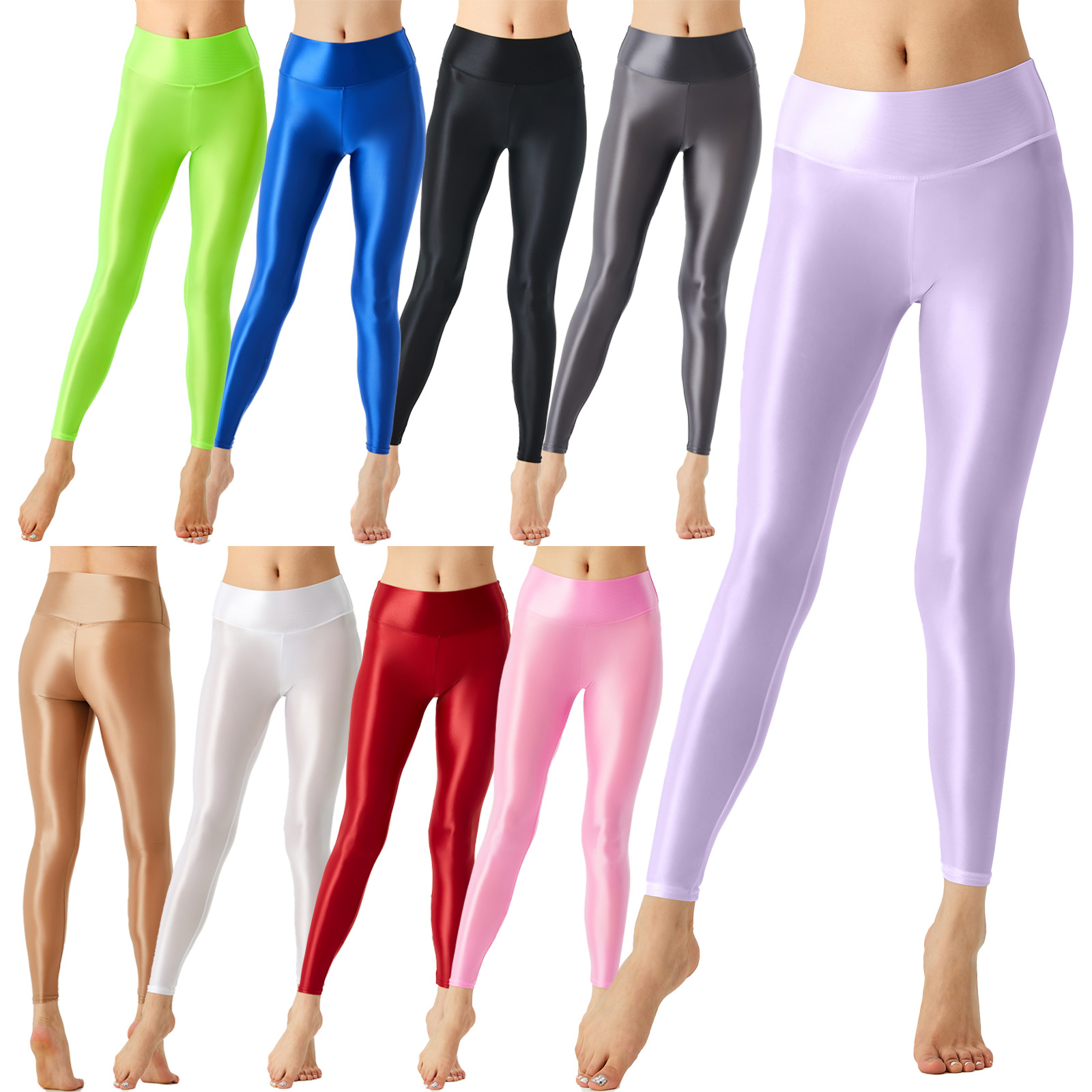 여성 광택 발레 레깅스 신축성있는 허리띠 체육관 피트니 - Pilates Yoga Legging 리뷰 및 가격