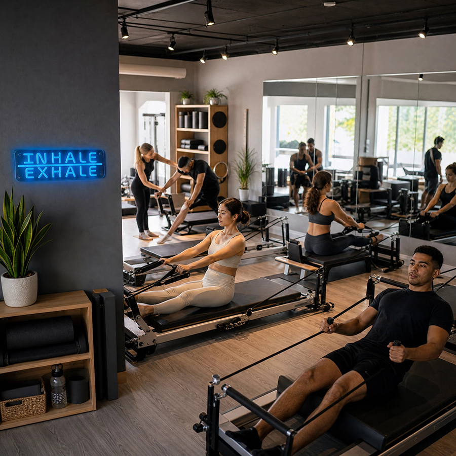 숨쉬기 운동 LED 네온사인, 필라테스 예술 영감을 주 - Pilates Yoga Room 리뷰 및 가격