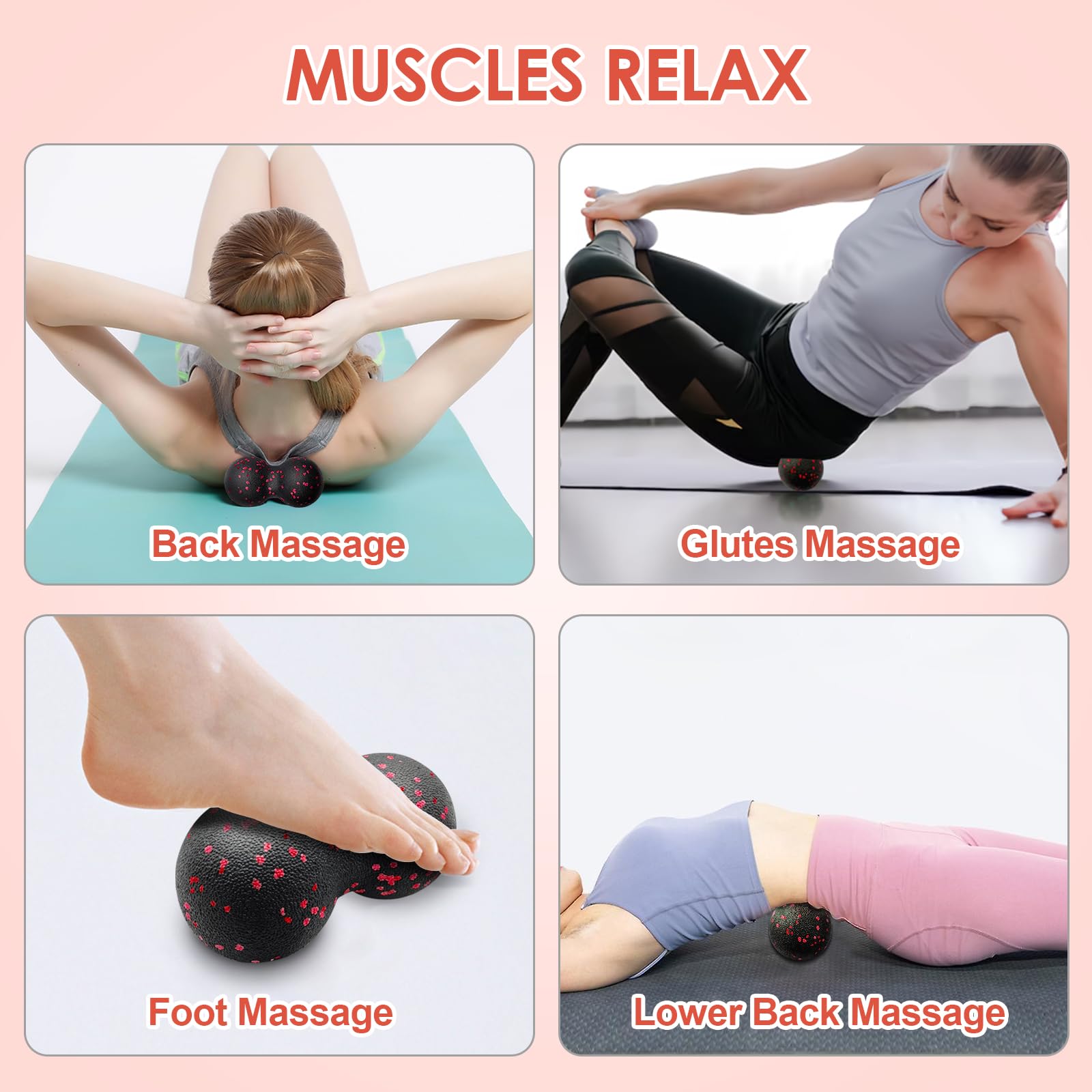 중공 요가 롤러 마사지 땅콩 공 세트 허리 통증 다리를 - Pilates Yoga Block 리뷰 및 가격