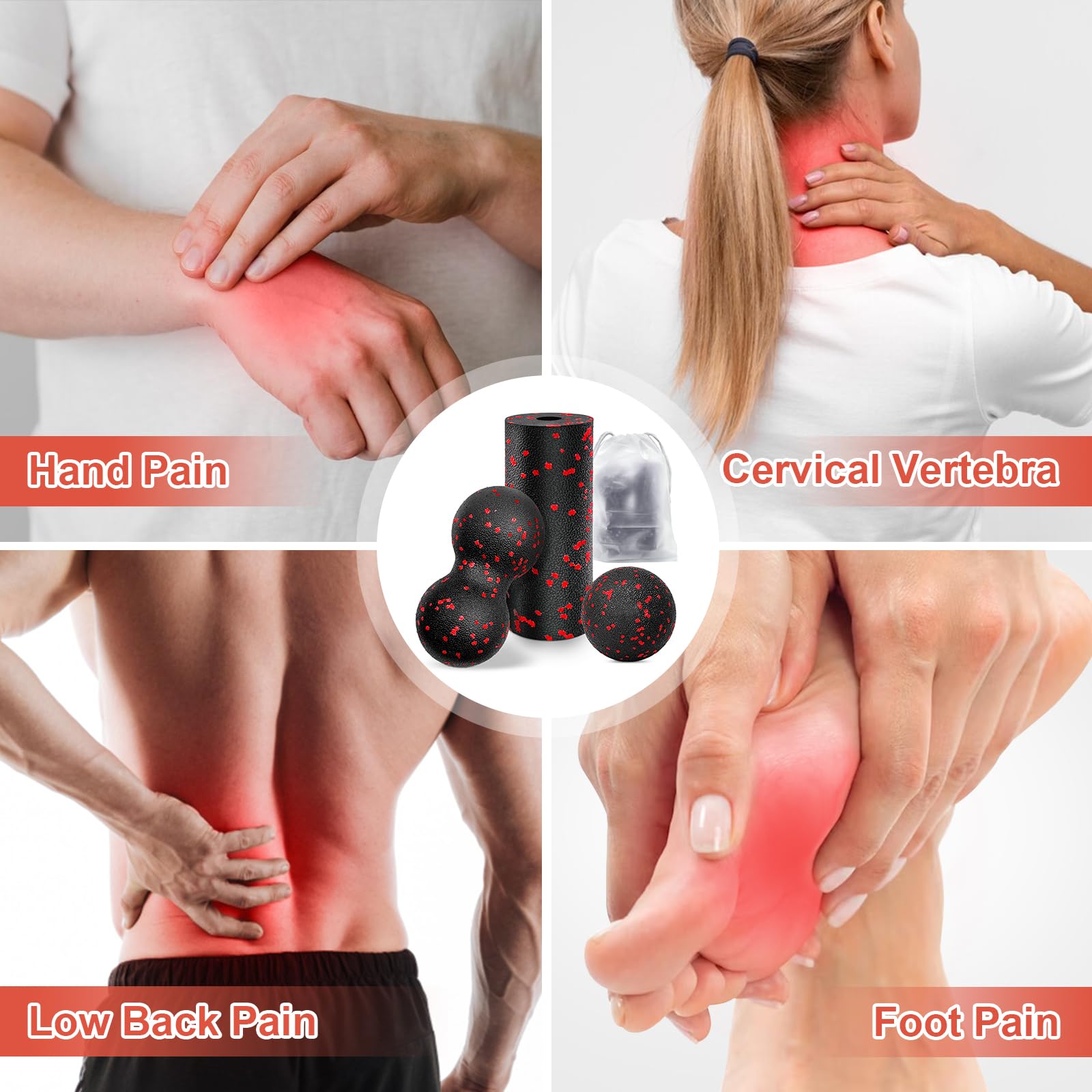중공 요가 롤러 마사지 땅콩 공 세트 허리 통증 다리를 - Pilates Yoga Block 리뷰 및 가격