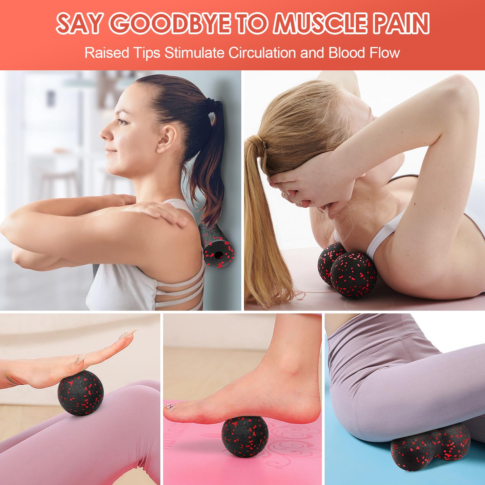 중공 요가 롤러 마사지 땅콩 공 세트 허리 통증 다리를 - Pilates Yoga Block 리뷰 및 가격