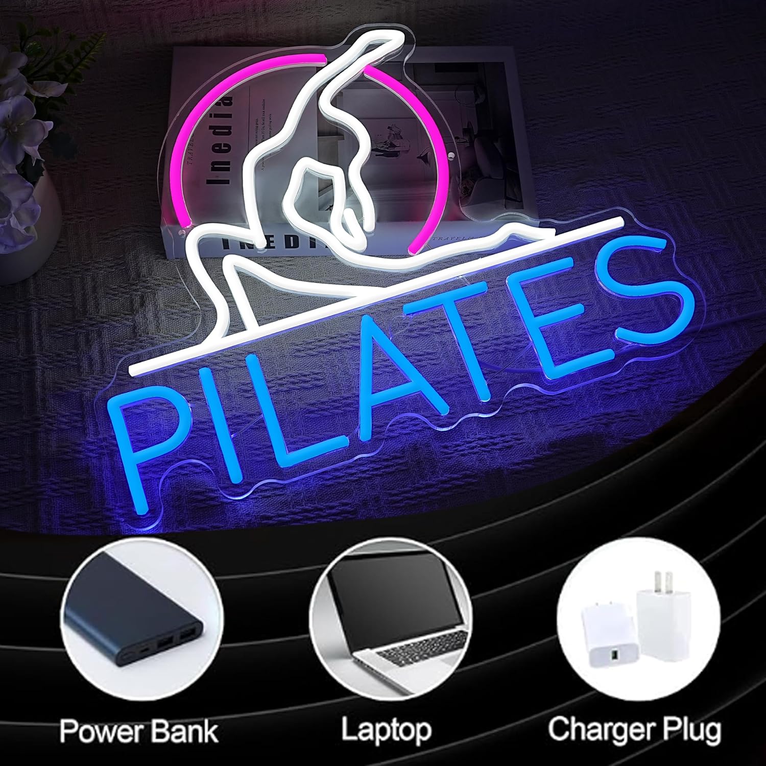 필라테스 네온사인 요가 스튜디오 네온 조명 USB 전원 - Pilates Yoga Room 리뷰 및 가격