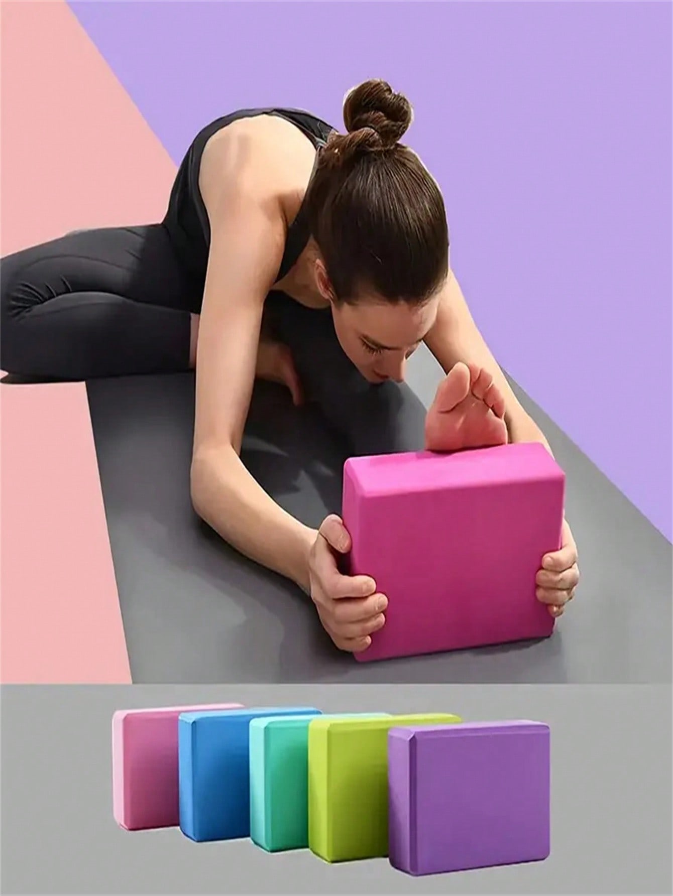 1개의 검정색 고밀도 에바 폼 요가 블록 - 피트니스, - Pilates Yoga Block 리뷰 및 가격