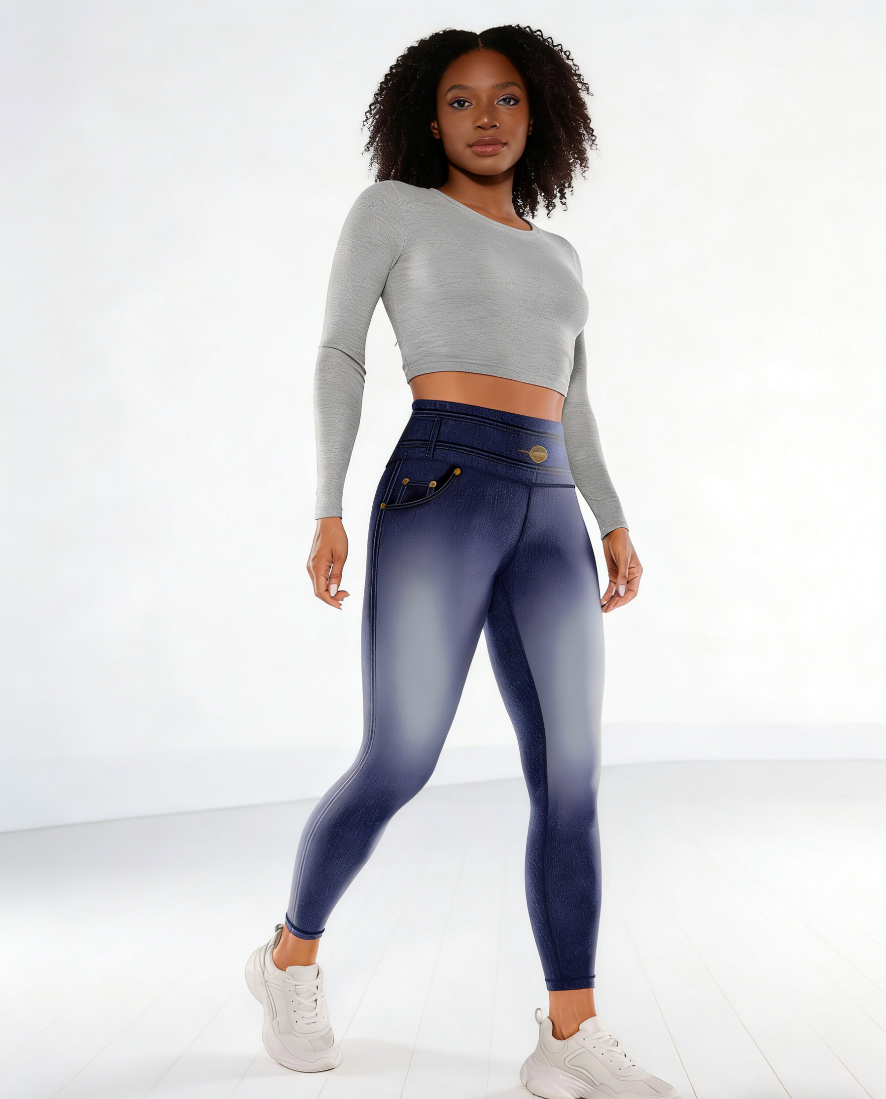 ZJLNA 레깅스, 봄·여름용, 데님 느낌의 패턴, 체 - Pilates Yoga Legging 리뷰 및 가격