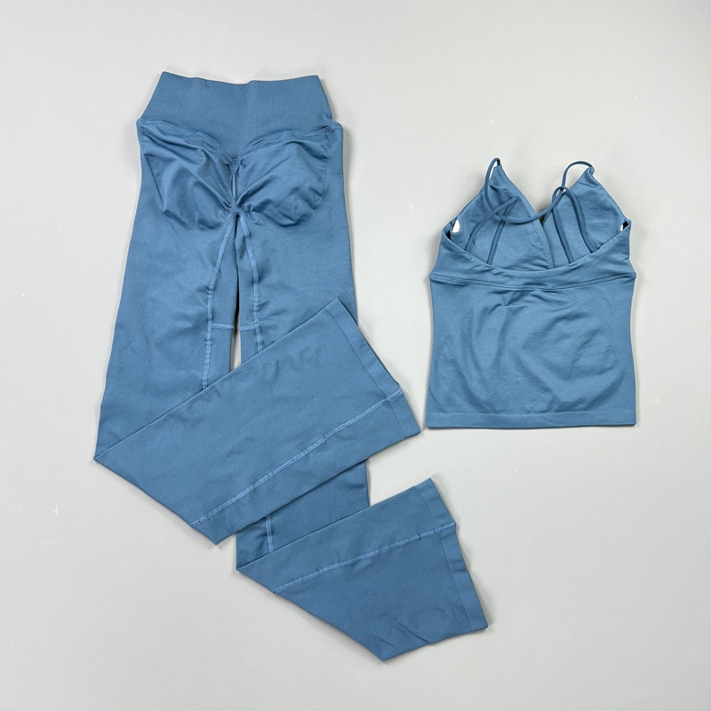 2피스 여성용 심리스 요가 운동복 세트 얇은 스트랩 탱 - Pilates Yoga Legging 리뷰 및 가격