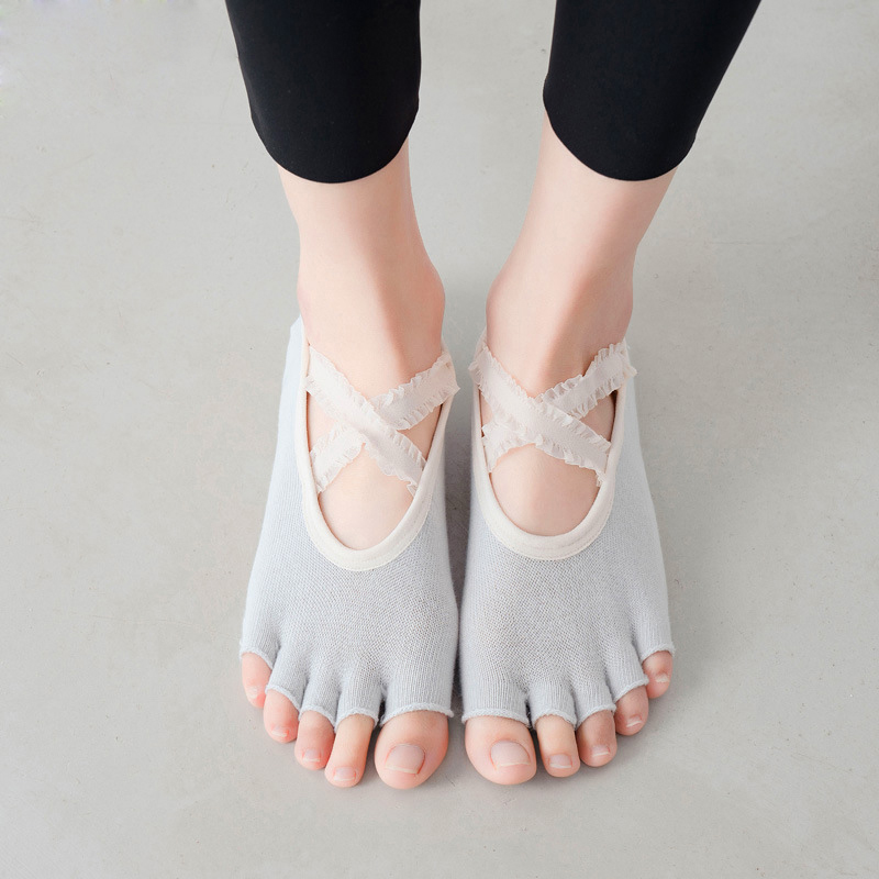 다섯 손가락 요가 양말 레이스 크로스 스트랩 붕대, 미 - Pilates Yoga And Gym 리뷰 및 가격